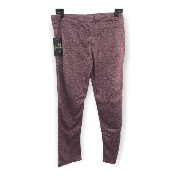 ^ Coco Limon Large Maroon Red Zip Up Pockets Comfort Cotton Sweatpants NWT - Picture 2 of 5